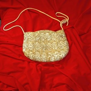 Beaded 1980s gold purse